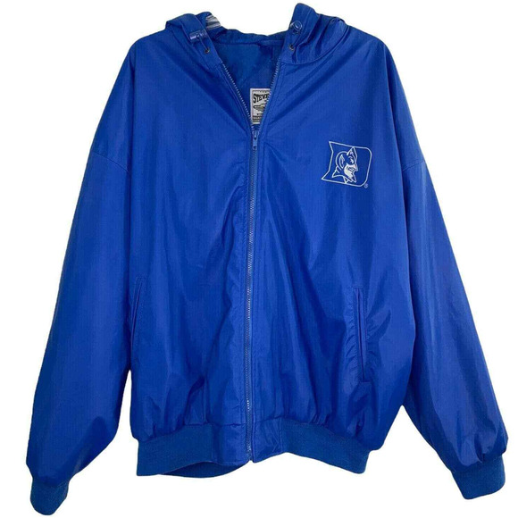 Duke University Blue Devils Jacket Mens XL Weatherproof Hood Zip Up Coat College - Picture 2 of 12